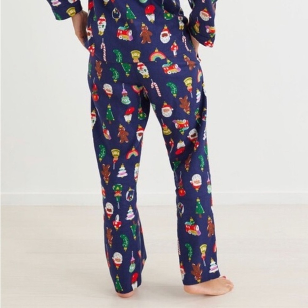 Hanna Andersson Navy Holiday Print Pajama Pants